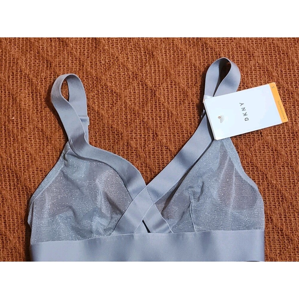 DKNY Womens Sheers Bralette Style Gray Size Small